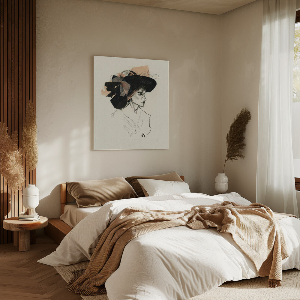 Woman In A Large Hat | Canvas