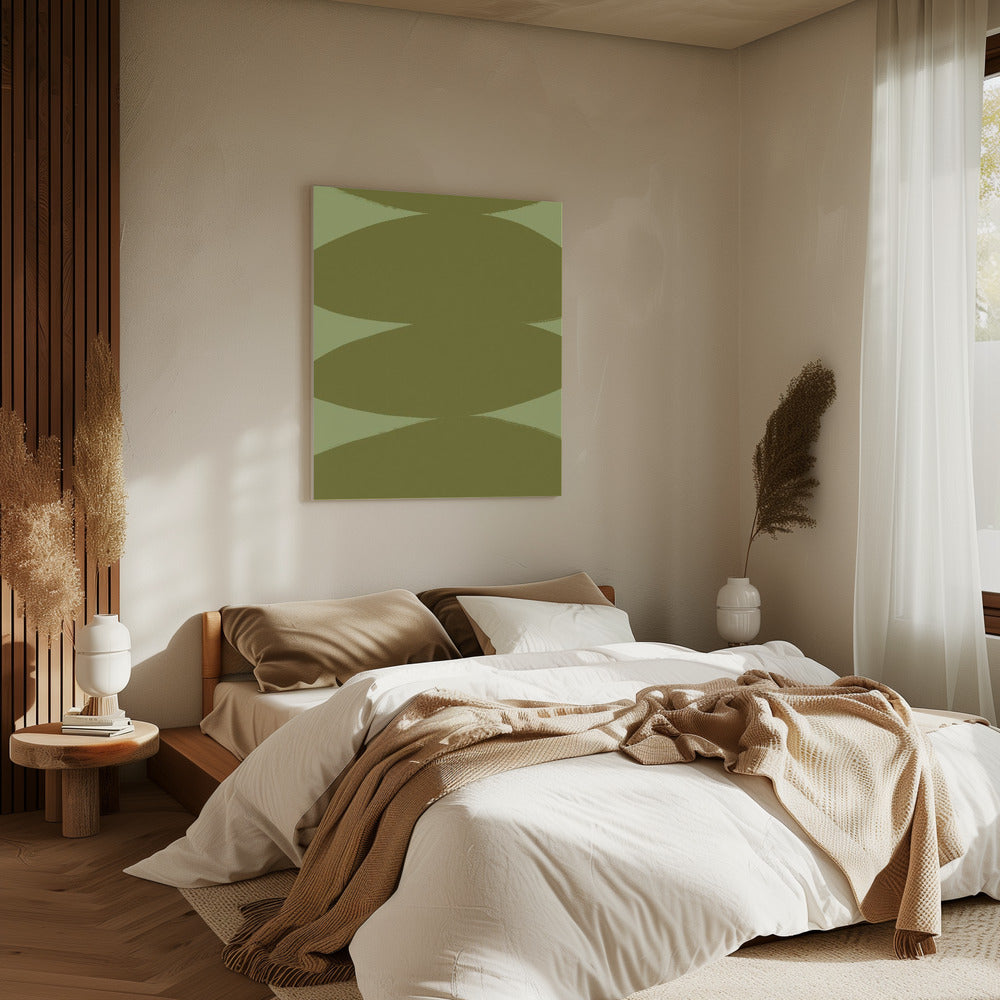 Green Harmony Shapes | Canvas