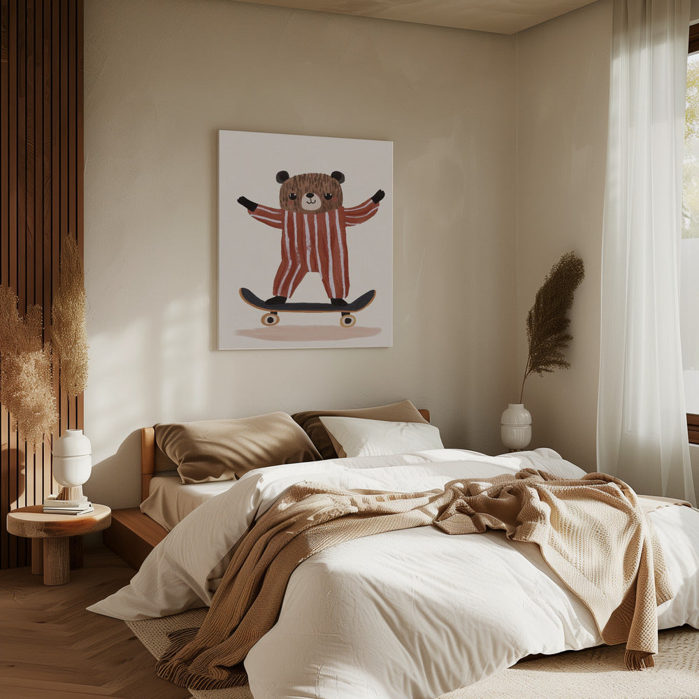 Skater Bear Joy | Canvas