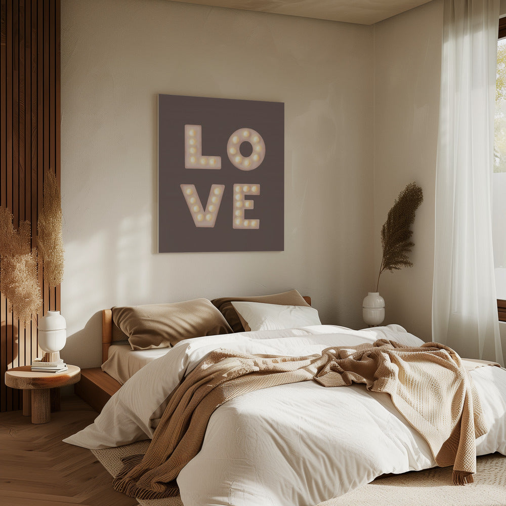 Love Lightletters Coffee Quartz | Canvas