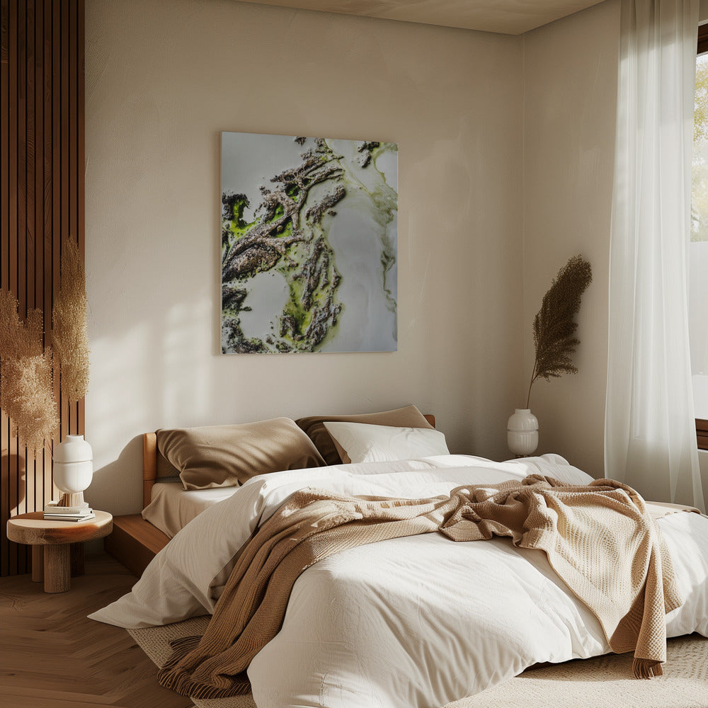 Contemporary Art - Olive Enigma - Green accent | Canvas