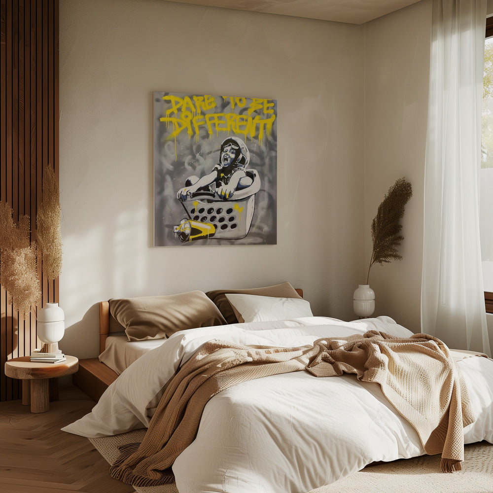 Child In A Laundry Basket | Canvas