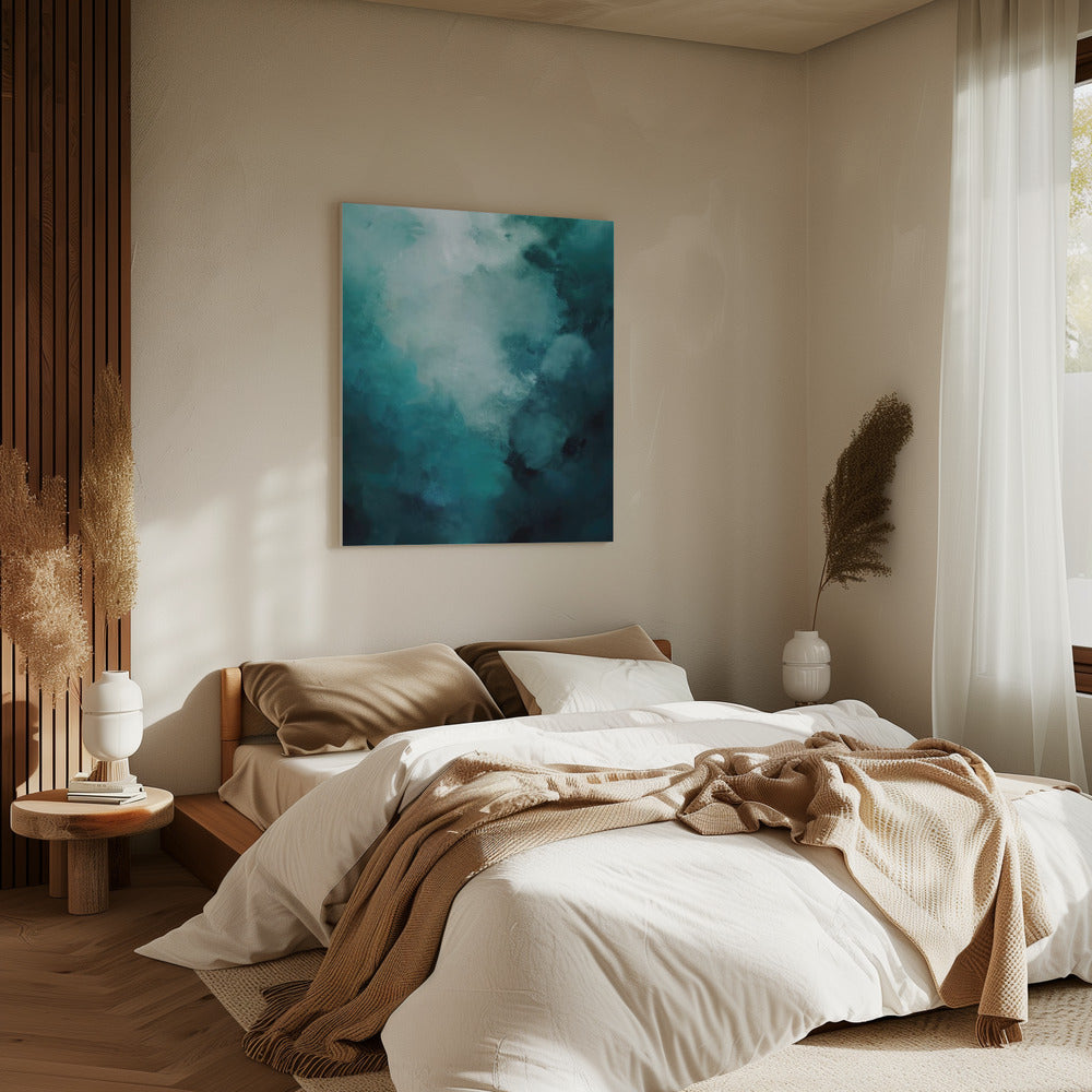 Misty Teal Abyss | Canvas