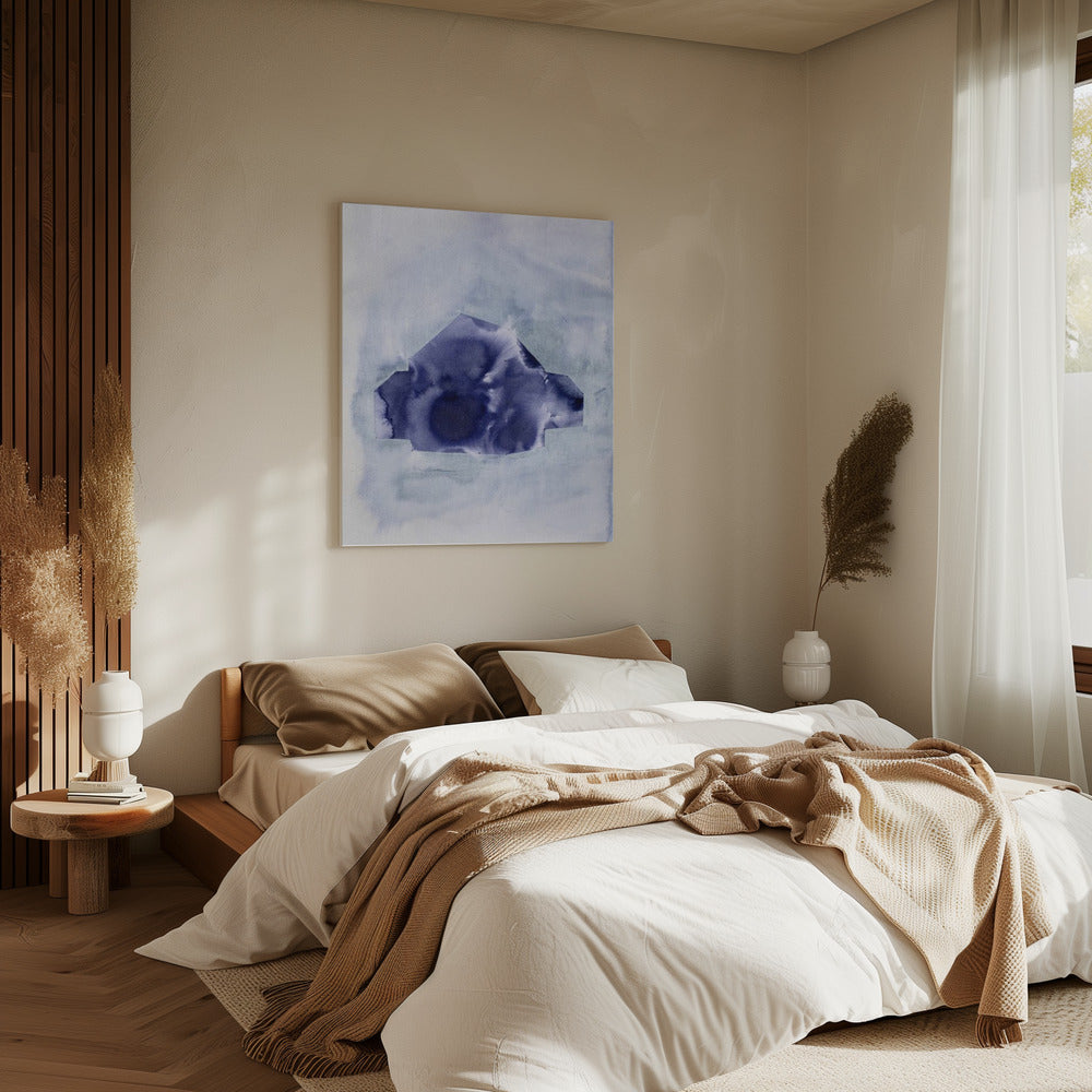 Geometric Shape in Deep Indigo | Canvas