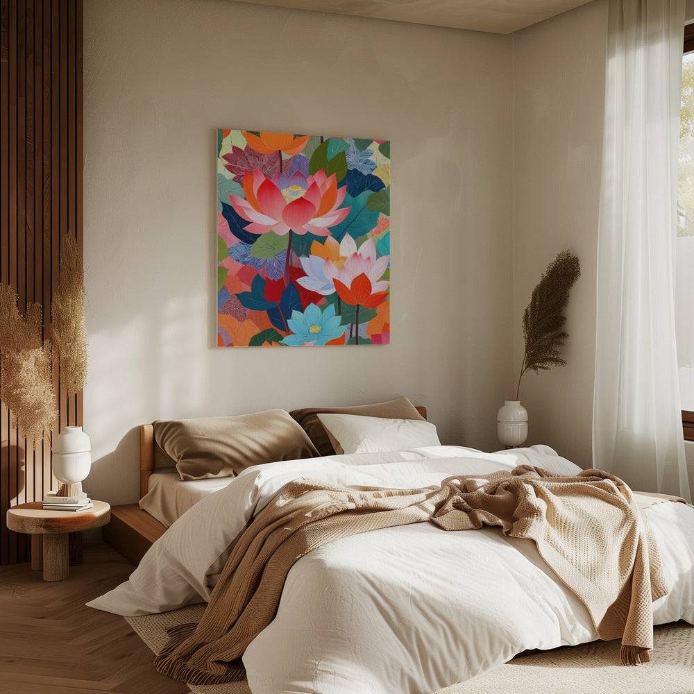 The Enchanted Lotus Garden | Canvas