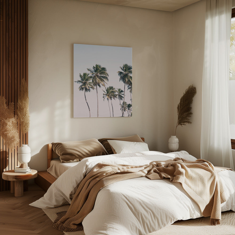 Blush Tropical Trees | Canvas