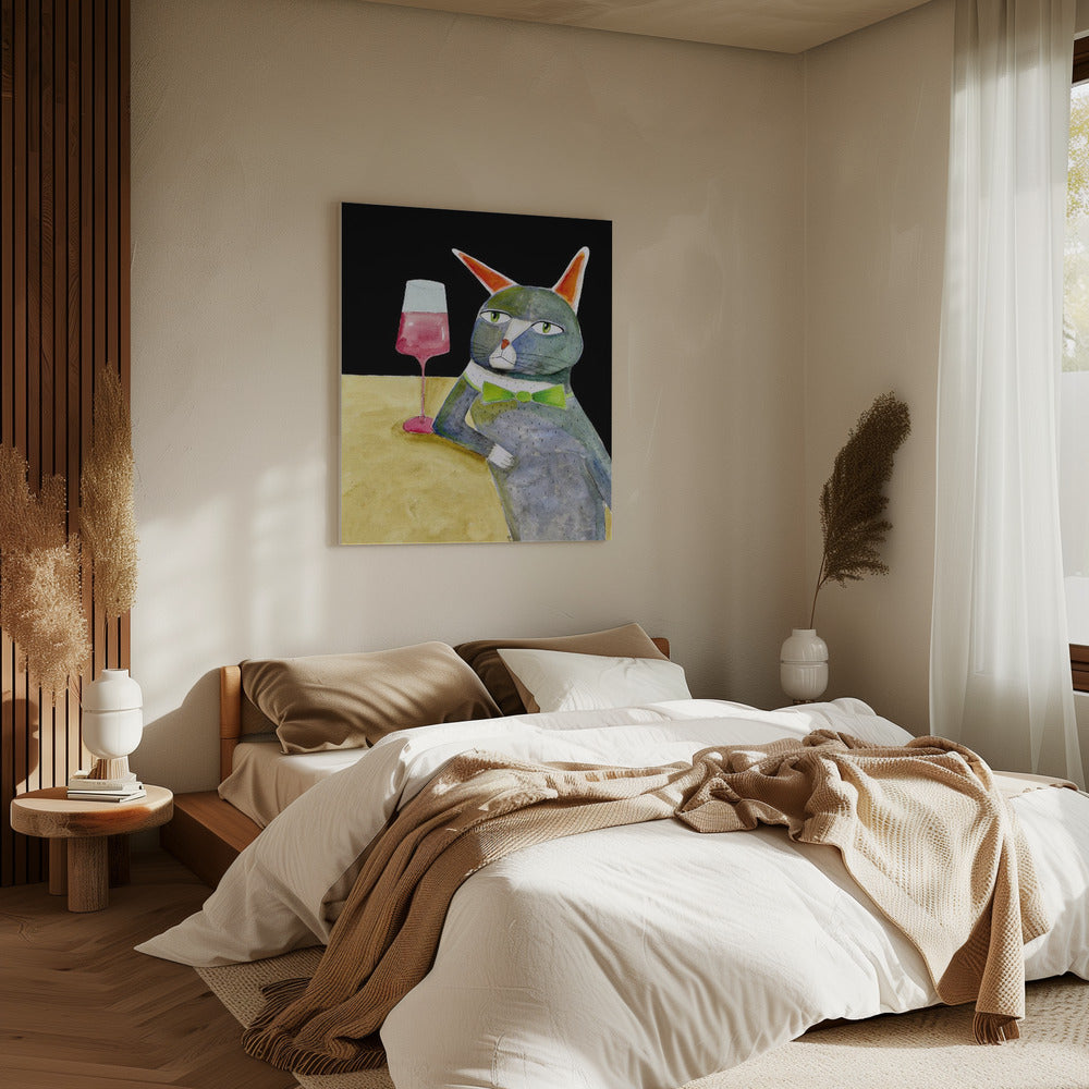 Cat at the Bar | Canvas