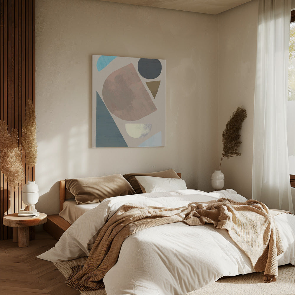 Abstract Shapes in Muted Tones | Canvas