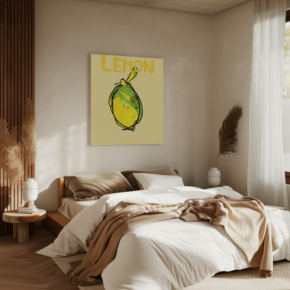 Yellow and Green Lemon | Canvas
