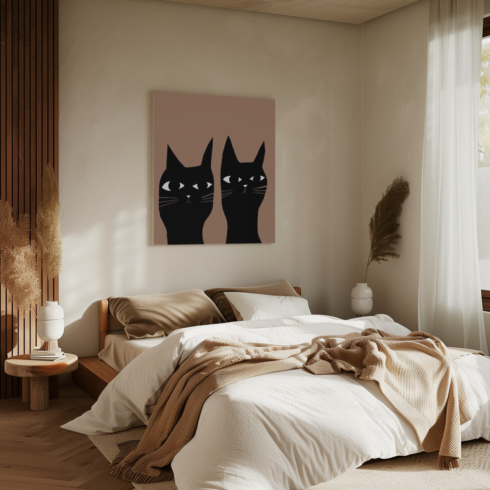 Two black cats | Canvas