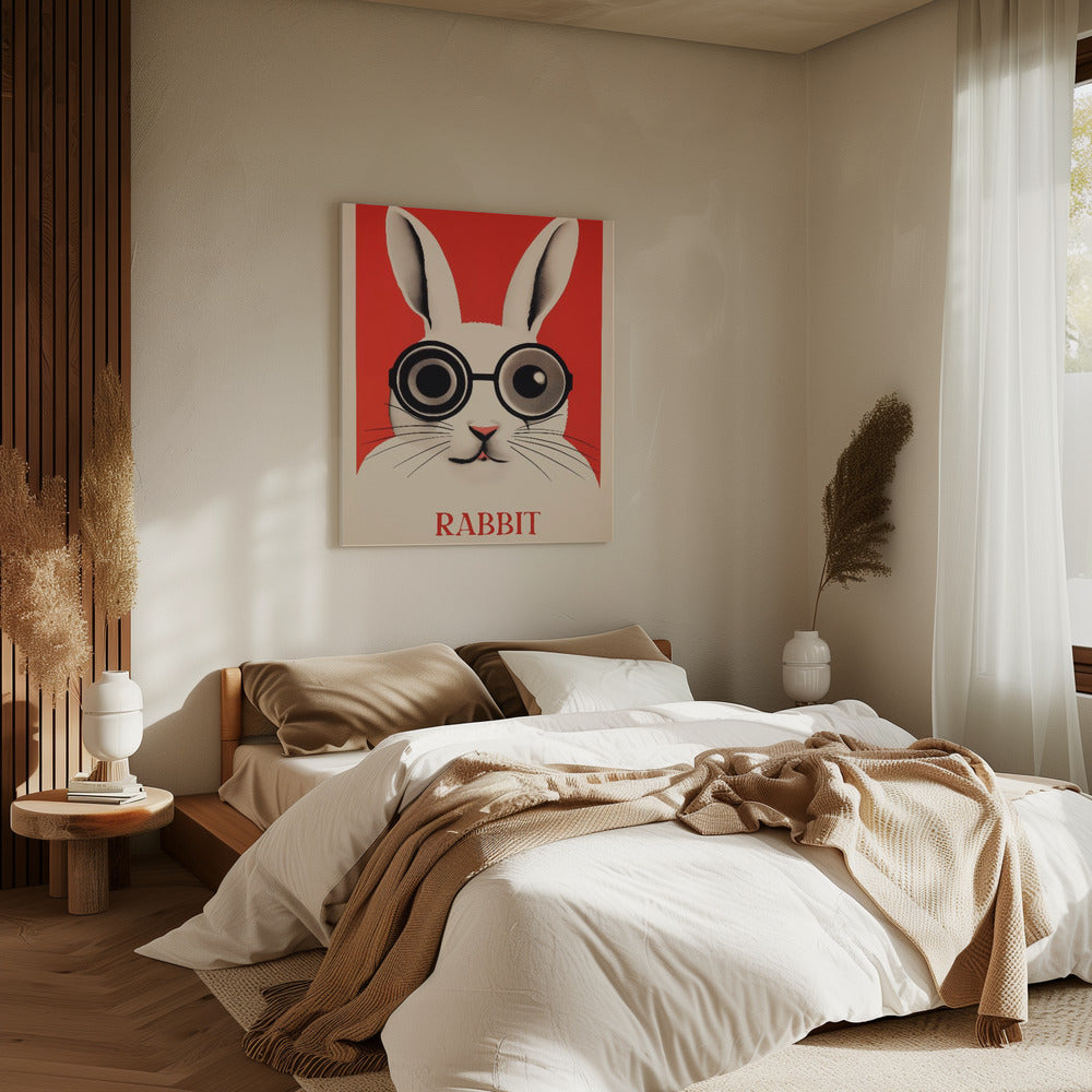 Rabbit With Oversized Glasses | Canvas