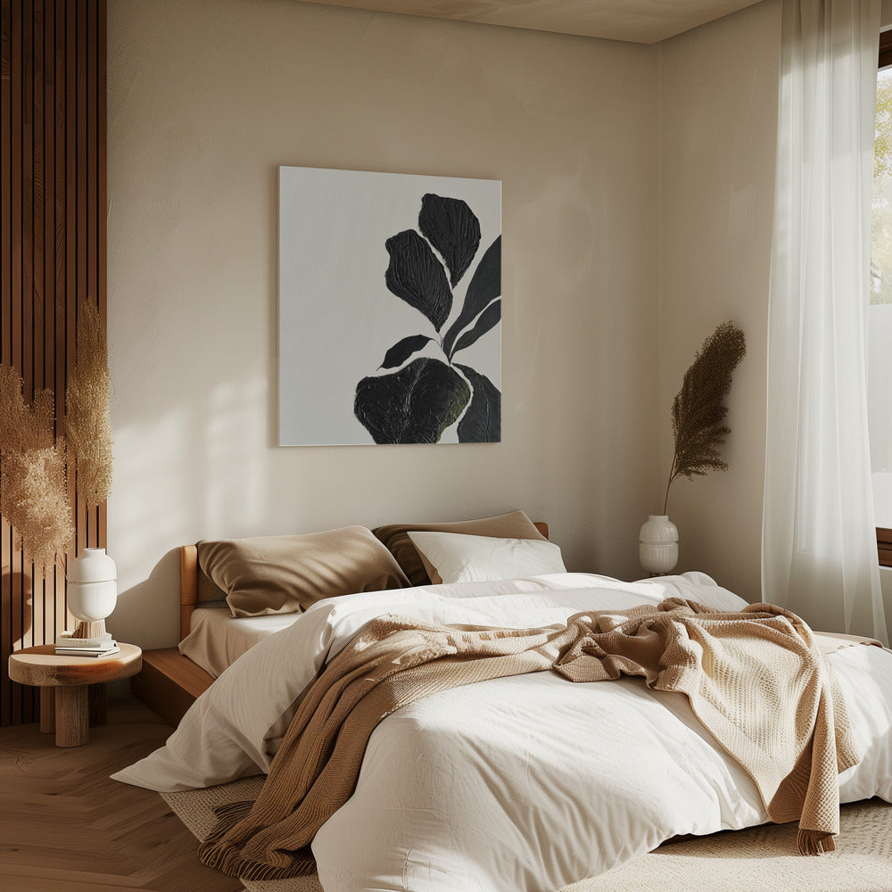 Textured Leaf Elegance | Canvas