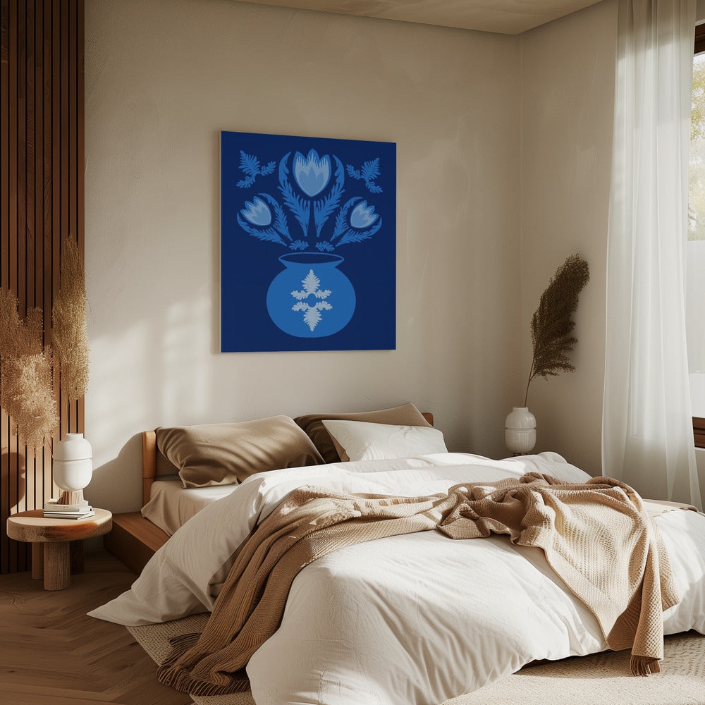 Lumnious Blue Tulips | Canvas