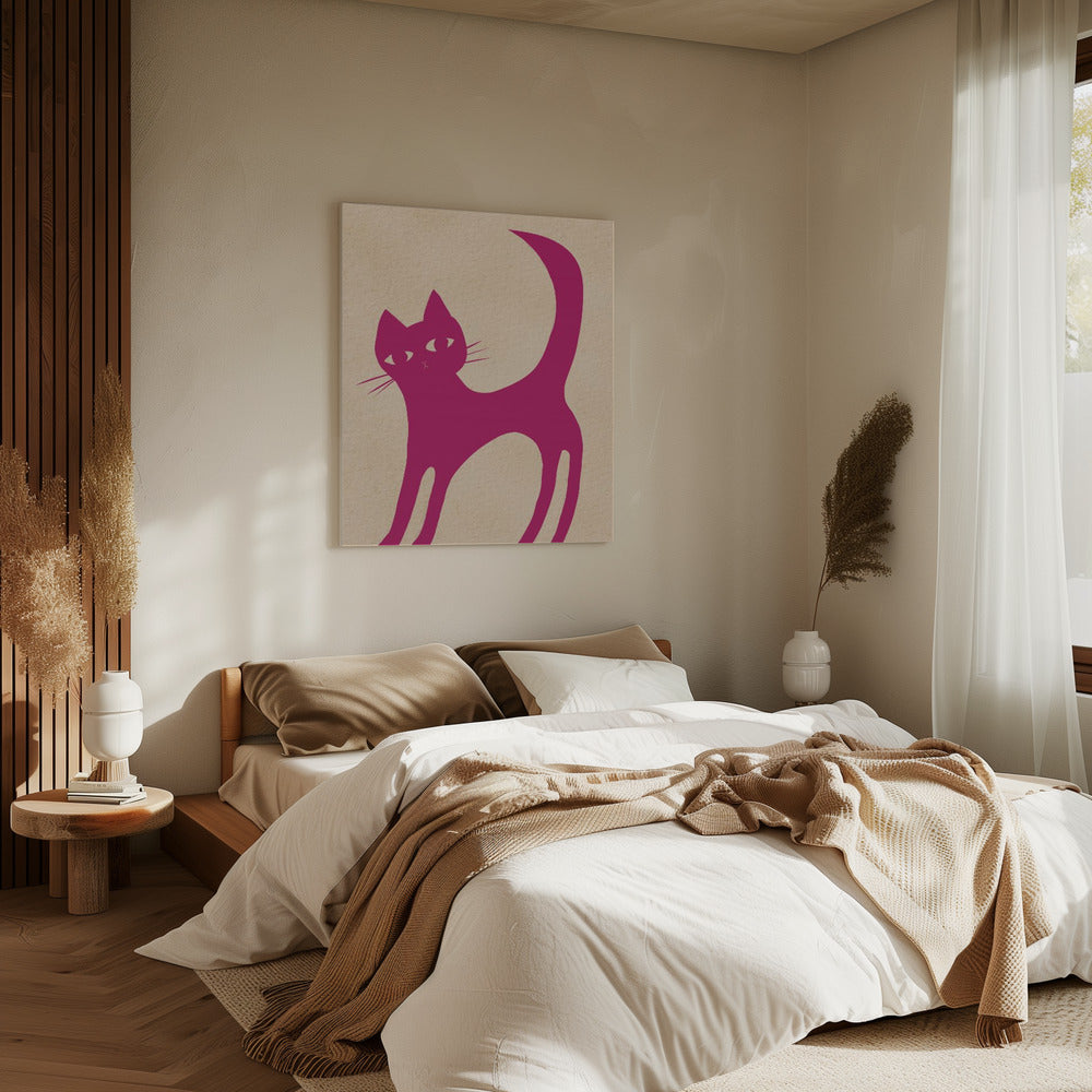 Pink cat | Canvas