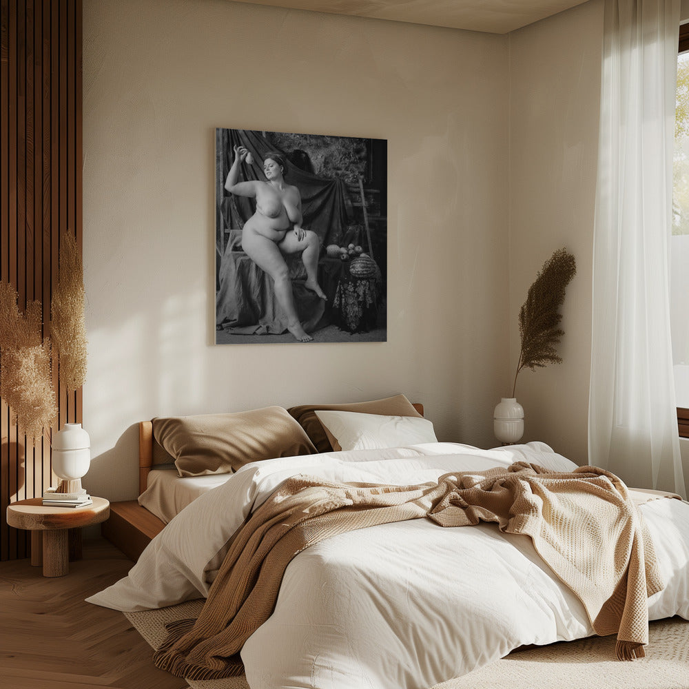 portrait of a girl with a pear | Canvas