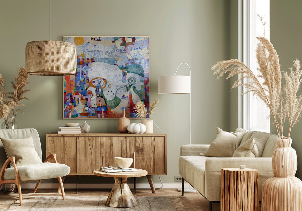 Distant Village | Canvas