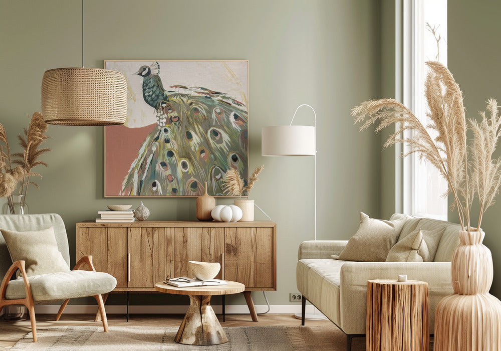 Peacock Salmon | Canvas