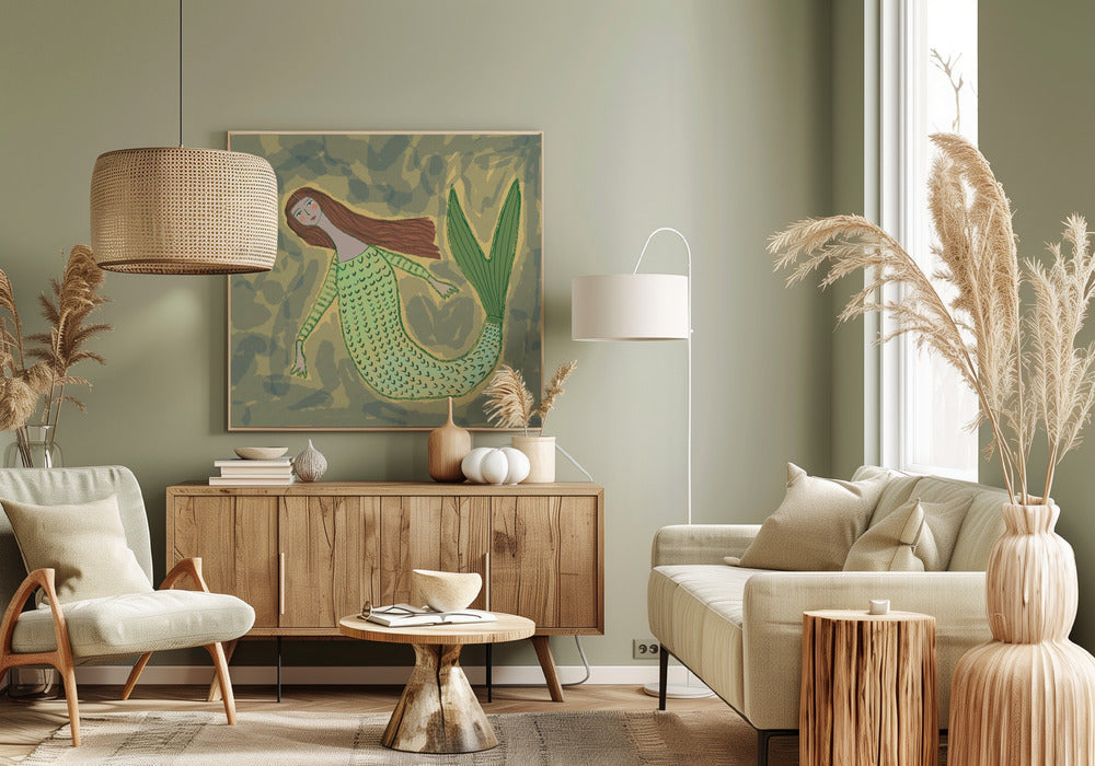 Mermaid green | Canvas