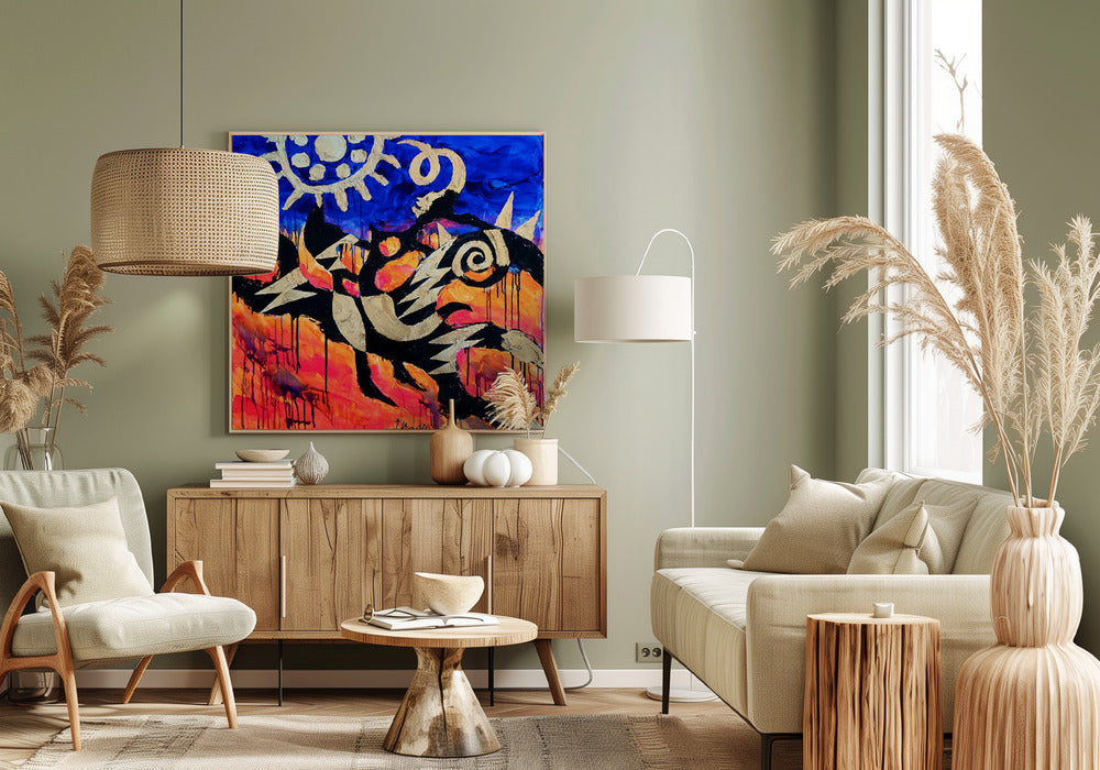 Sunhead Horseman and Woman | Canvas