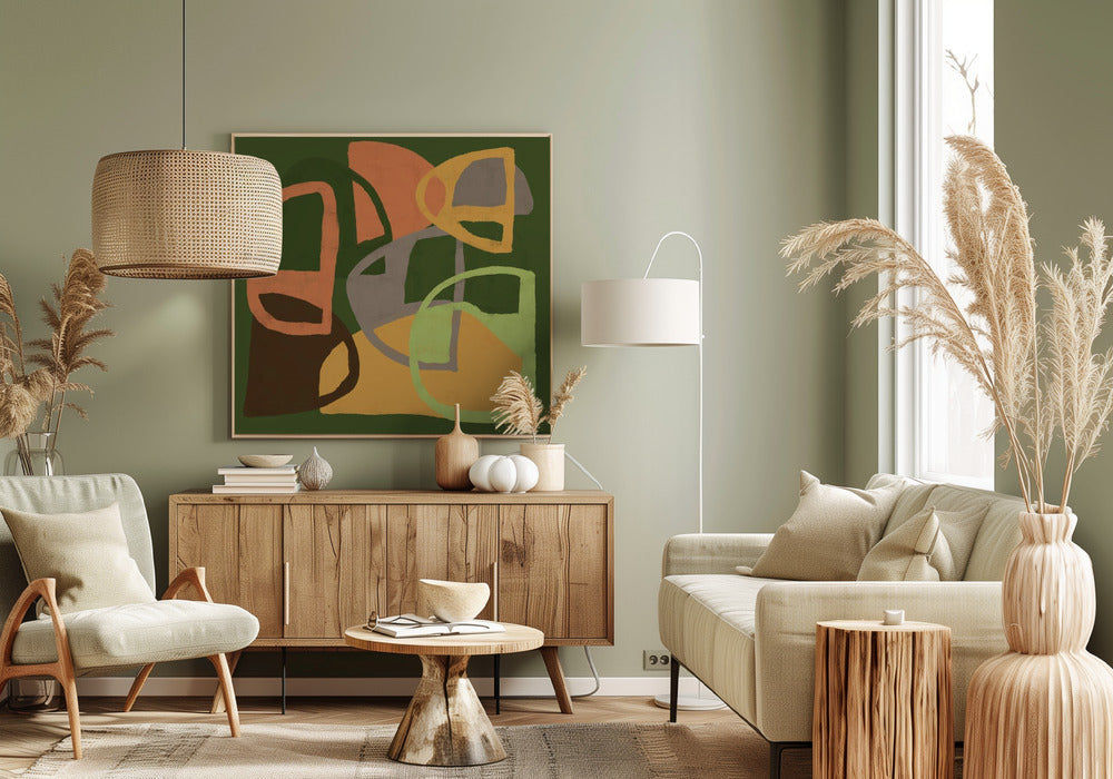 Abstract patterns in earth colours | Canvas