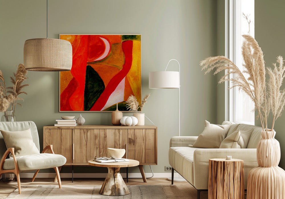 Reds and Golden Abstract | Canvas