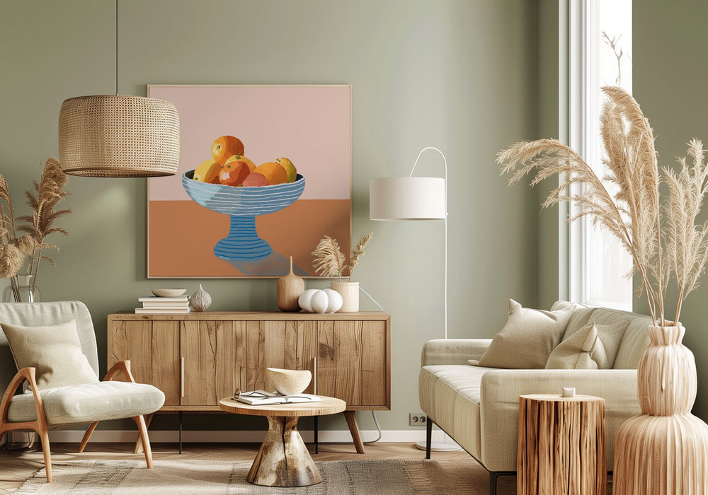 Blue fruit bowl | Canvas