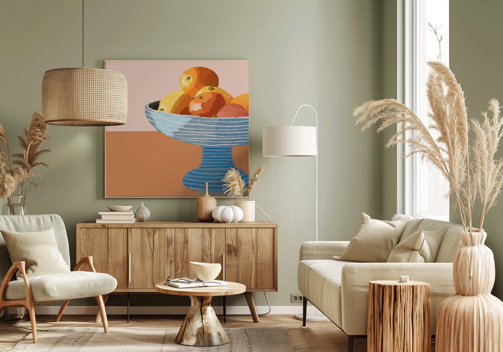 Blue fruit bowl | Canvas