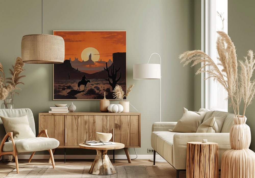 Sunset Cowboy | Canvas