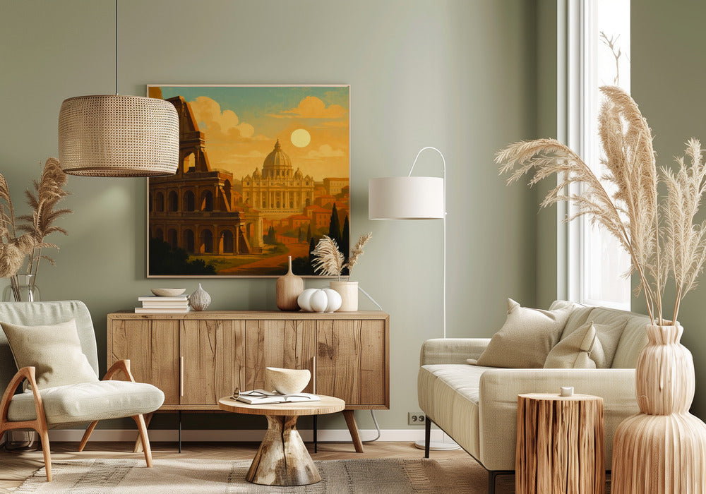 Rome At Golden Dawn | Canvas