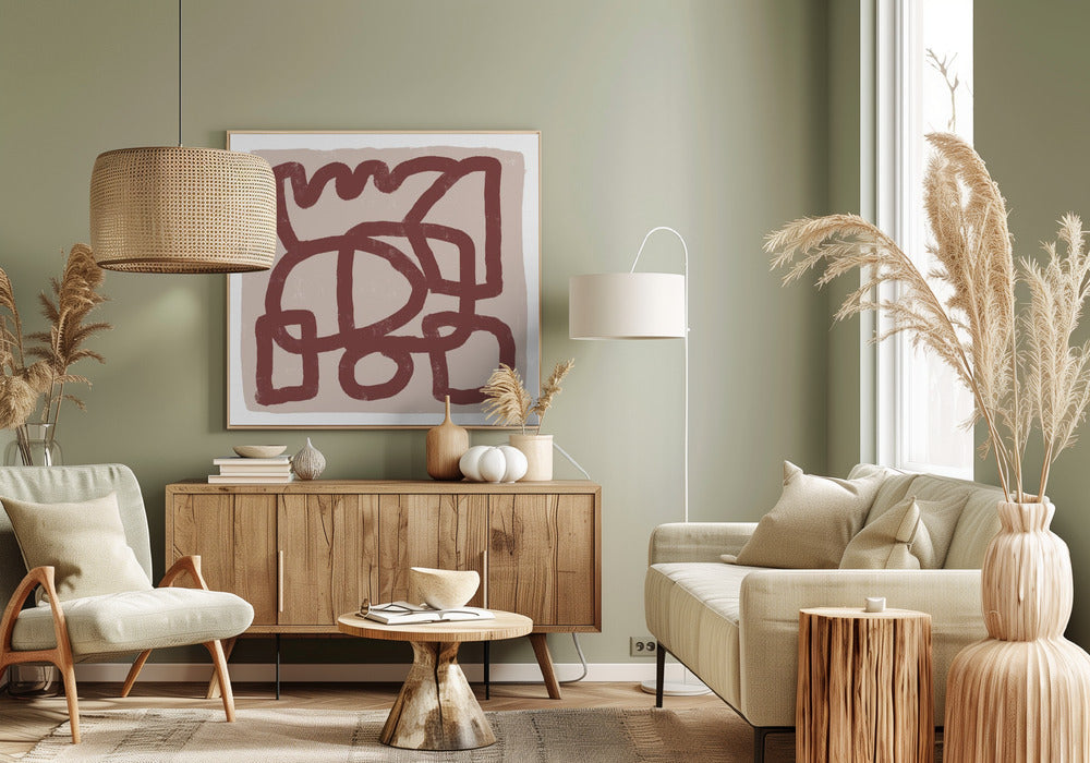 Line drawing, abstract, pattern | Canvas