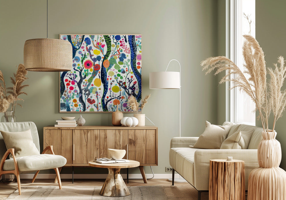 Vibrant Flower Forest | Canvas