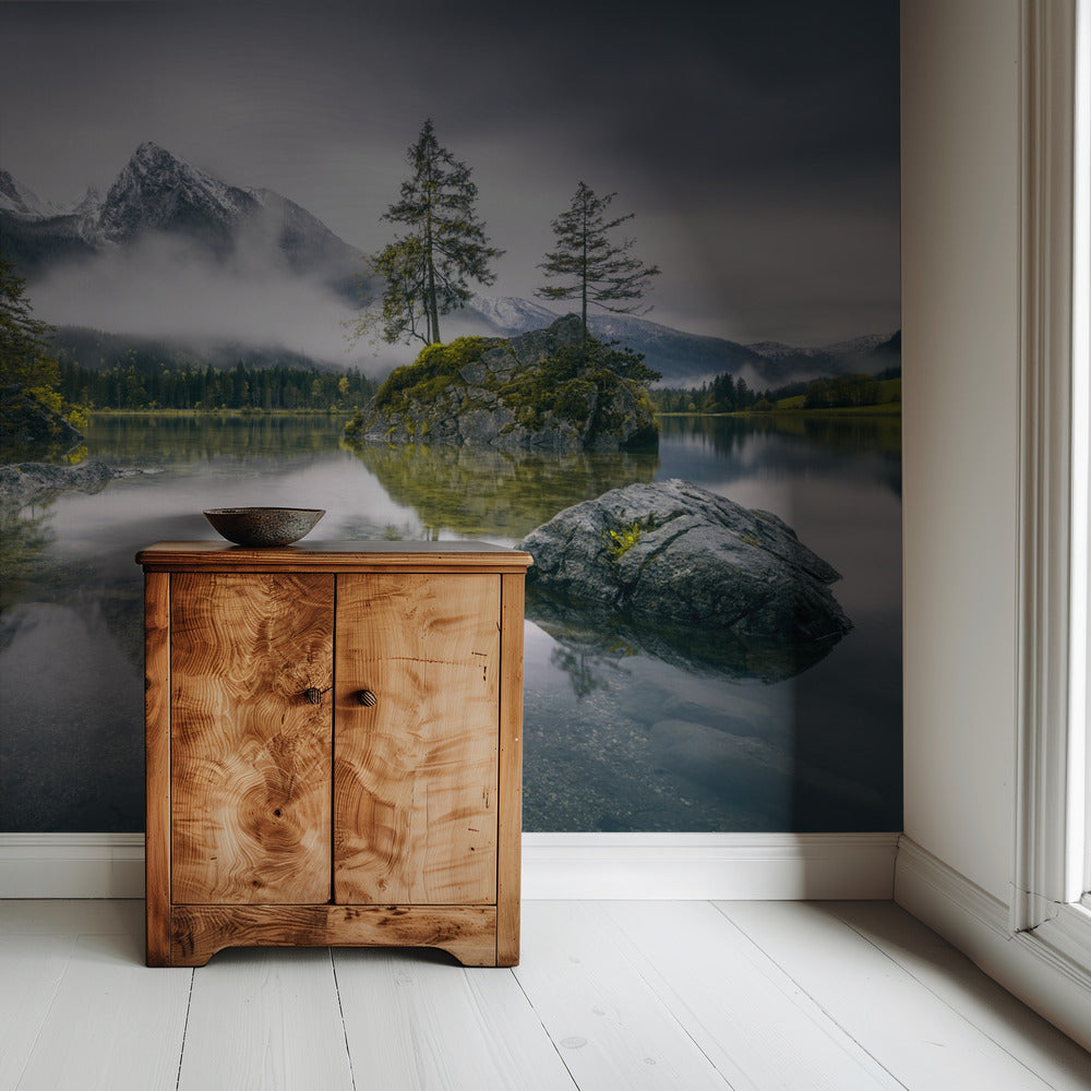 Rainy morning at Hintersee (Bavaria) | Wallpaper