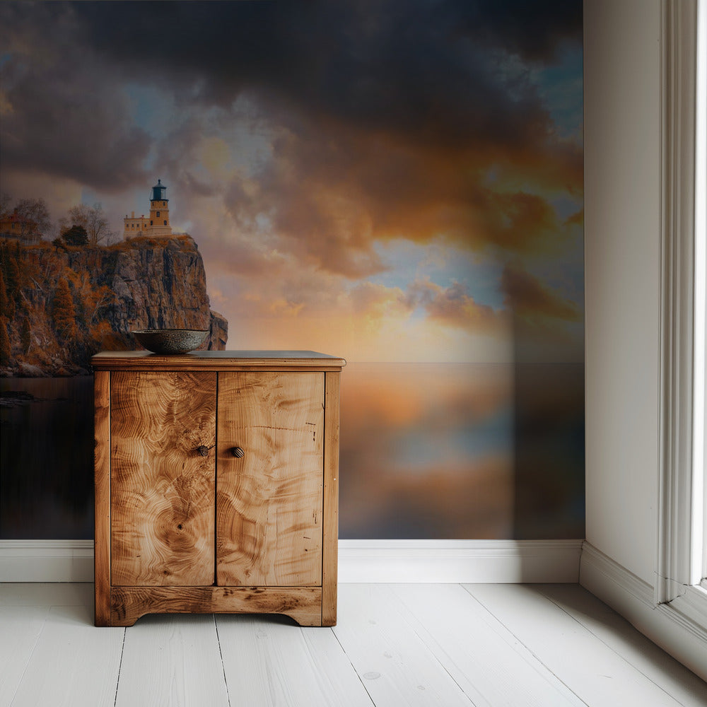 A Cloudy Day at Split Rock Lighthouse | Wallpaper