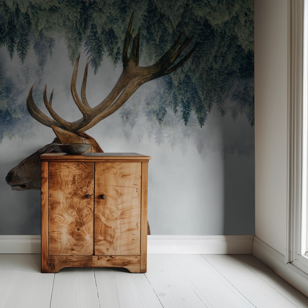 The Deer and the woods | Wallpaper