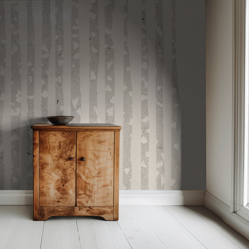 Vertical Gray And White Stripes | Wallpaper