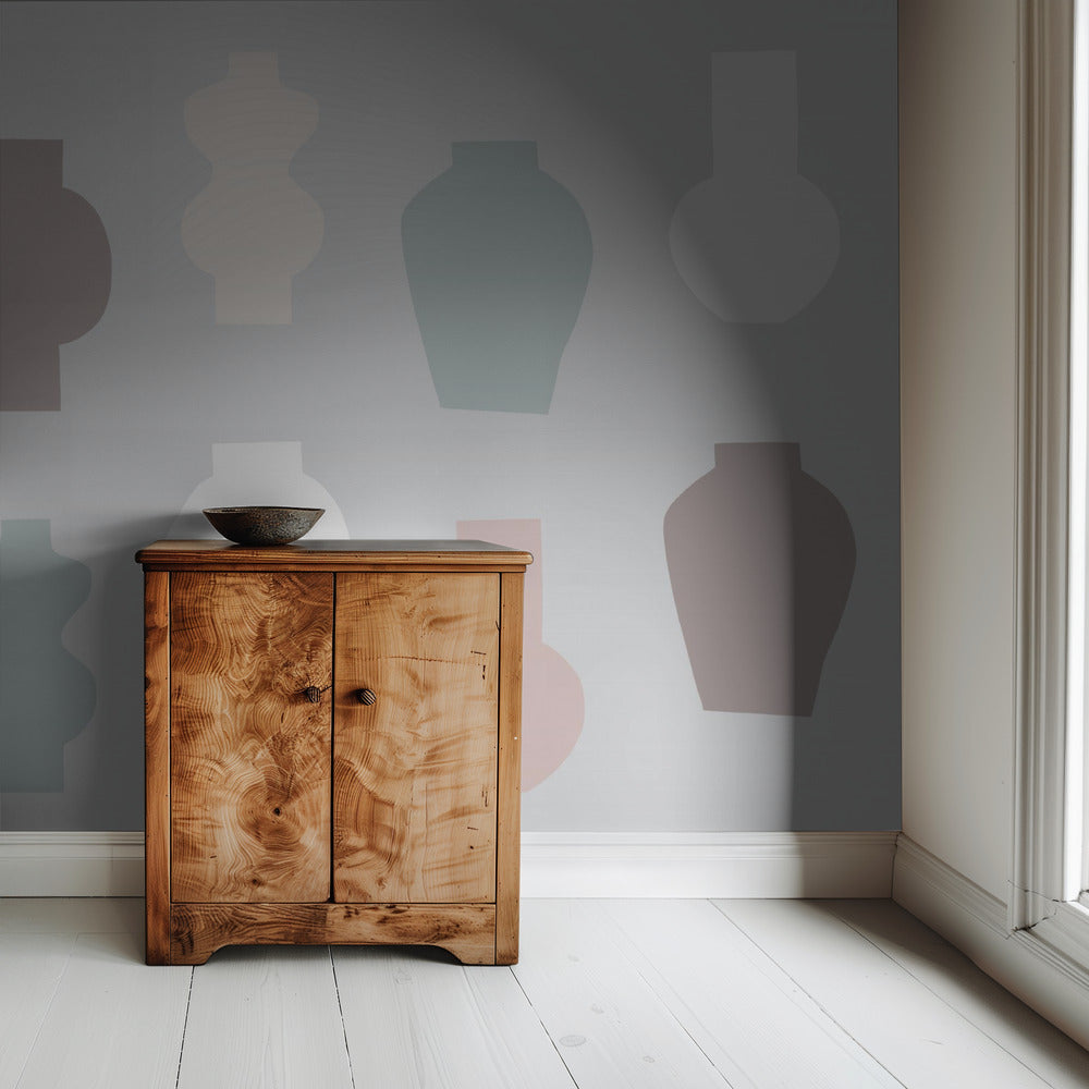 Abstract Vases Pastel | Wallpaper