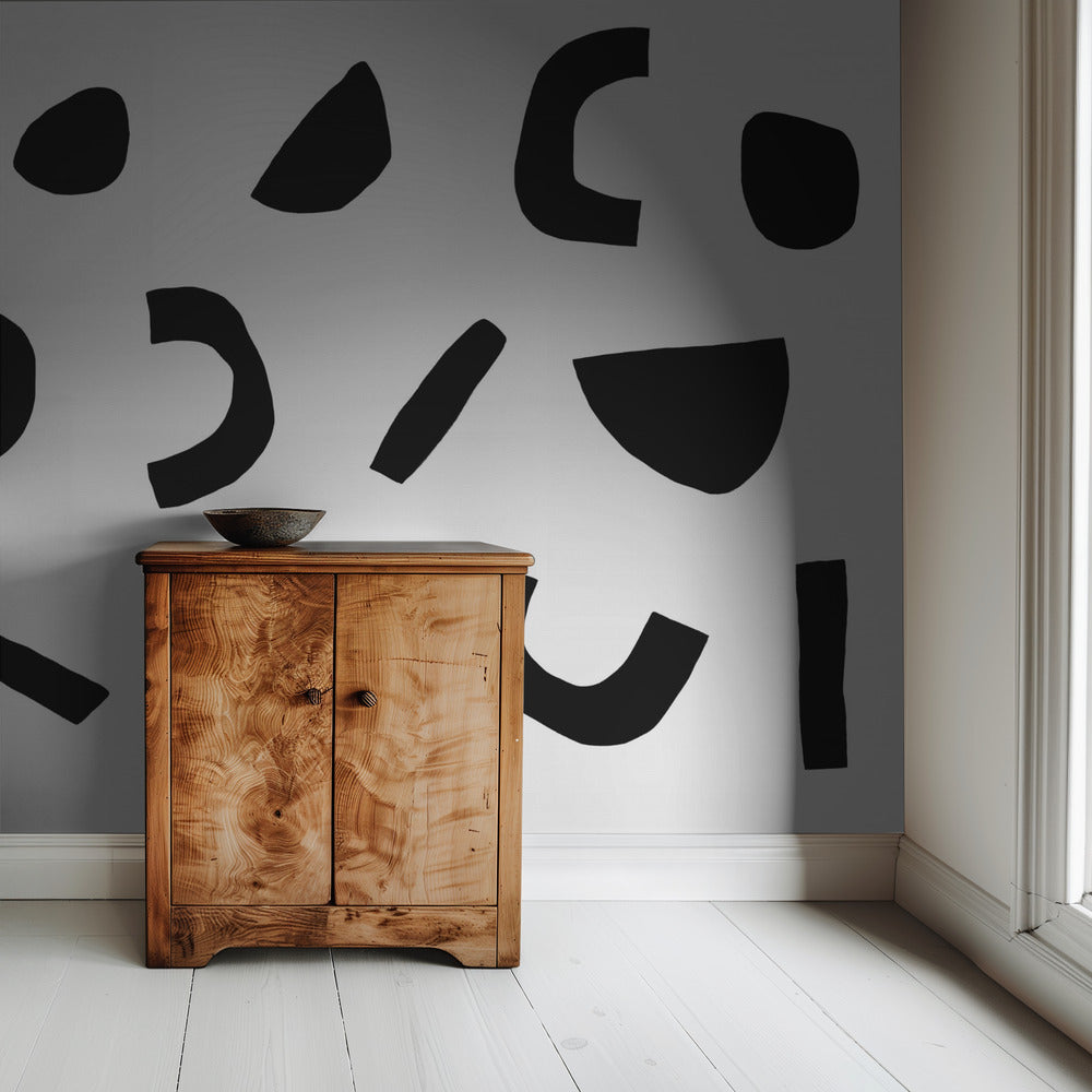 Black Geometric Shapes | Wallpaper