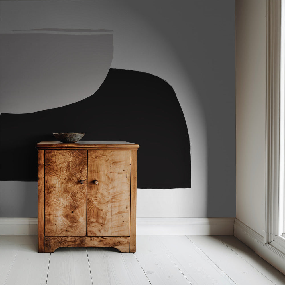 Monochrome Organic Shapes | Wallpaper