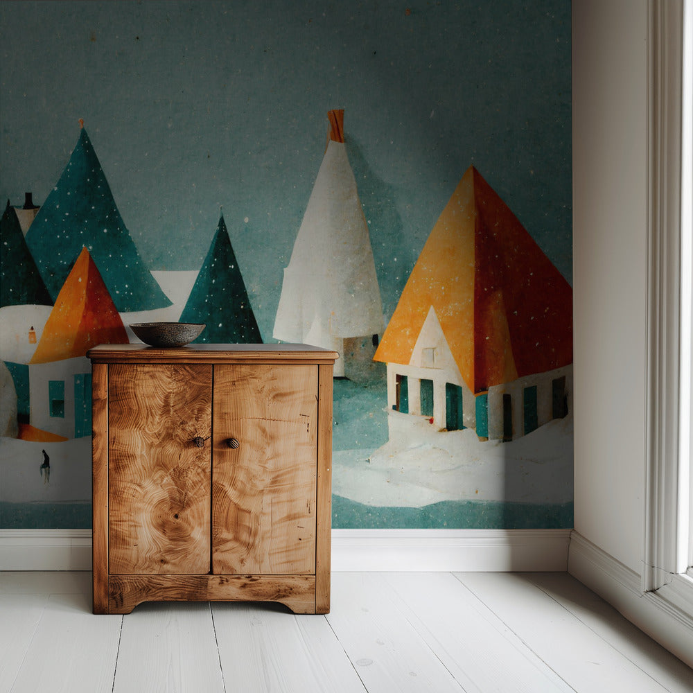 Cute Paper Village | Wallpaper