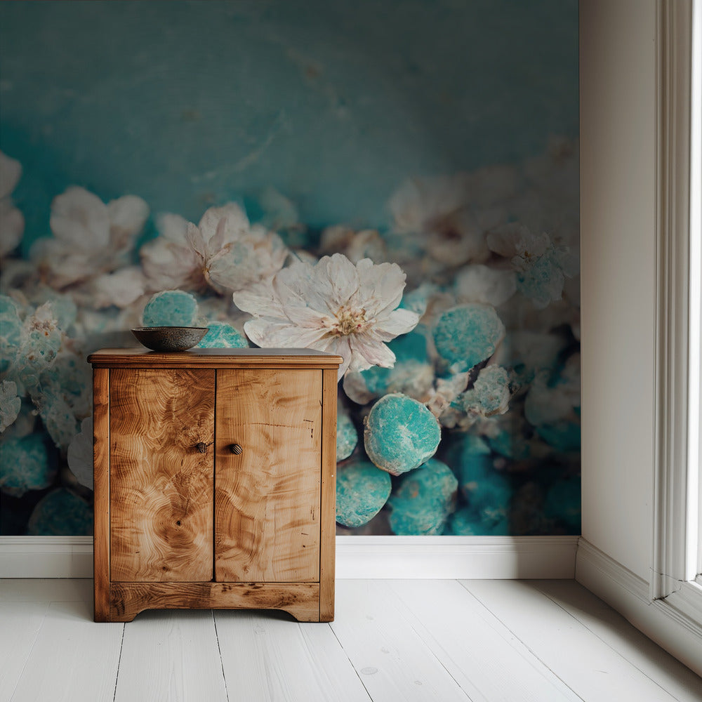 Aqua Blossom Dream | Wallpaper