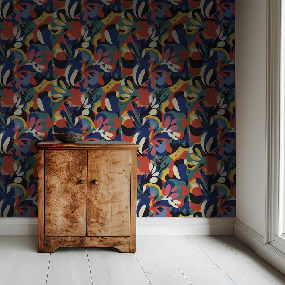 Vibrant Flowery Waves | Wallpaper