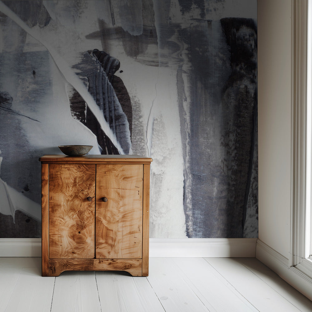 Monochrome Brushstrokes | Wallpaper