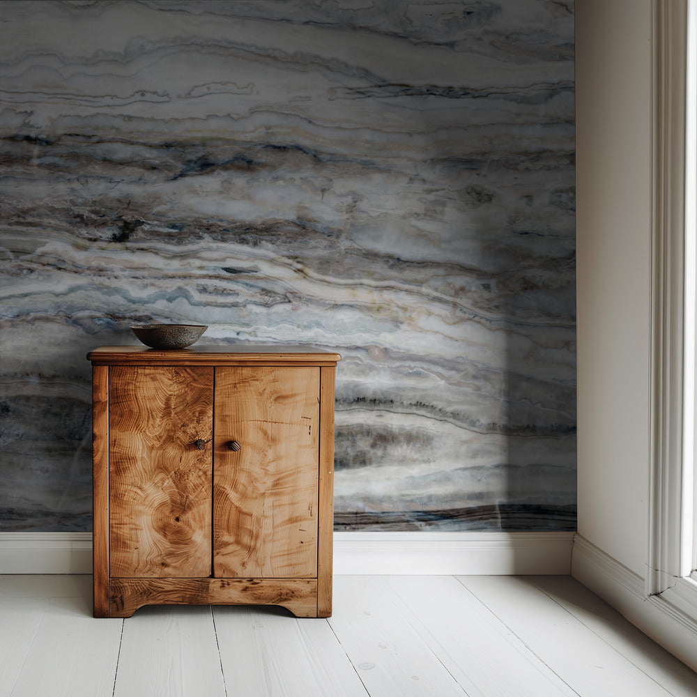 Blue and White Marble 08 | Wallpaper