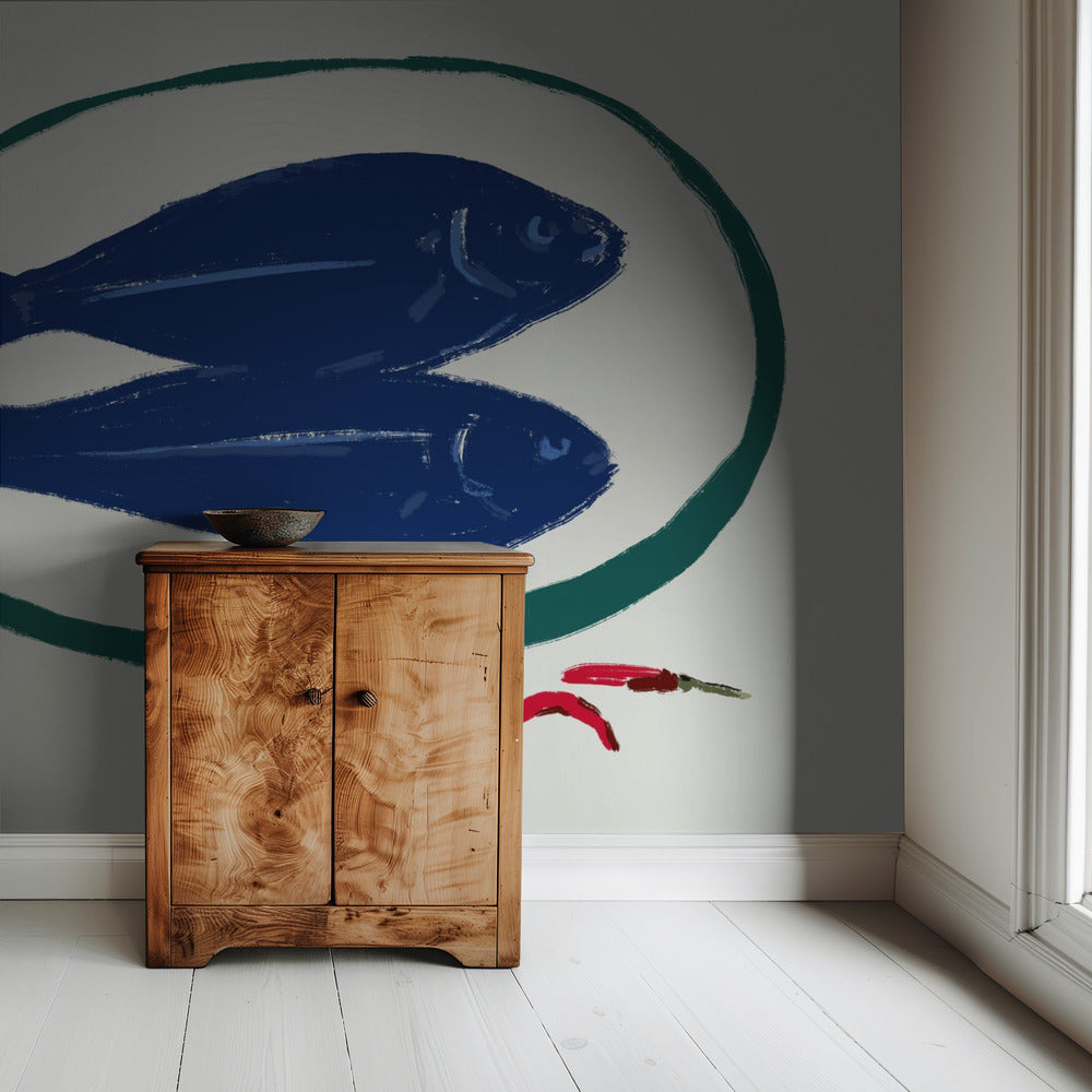 Blue Fish and Spice | Wallpaper