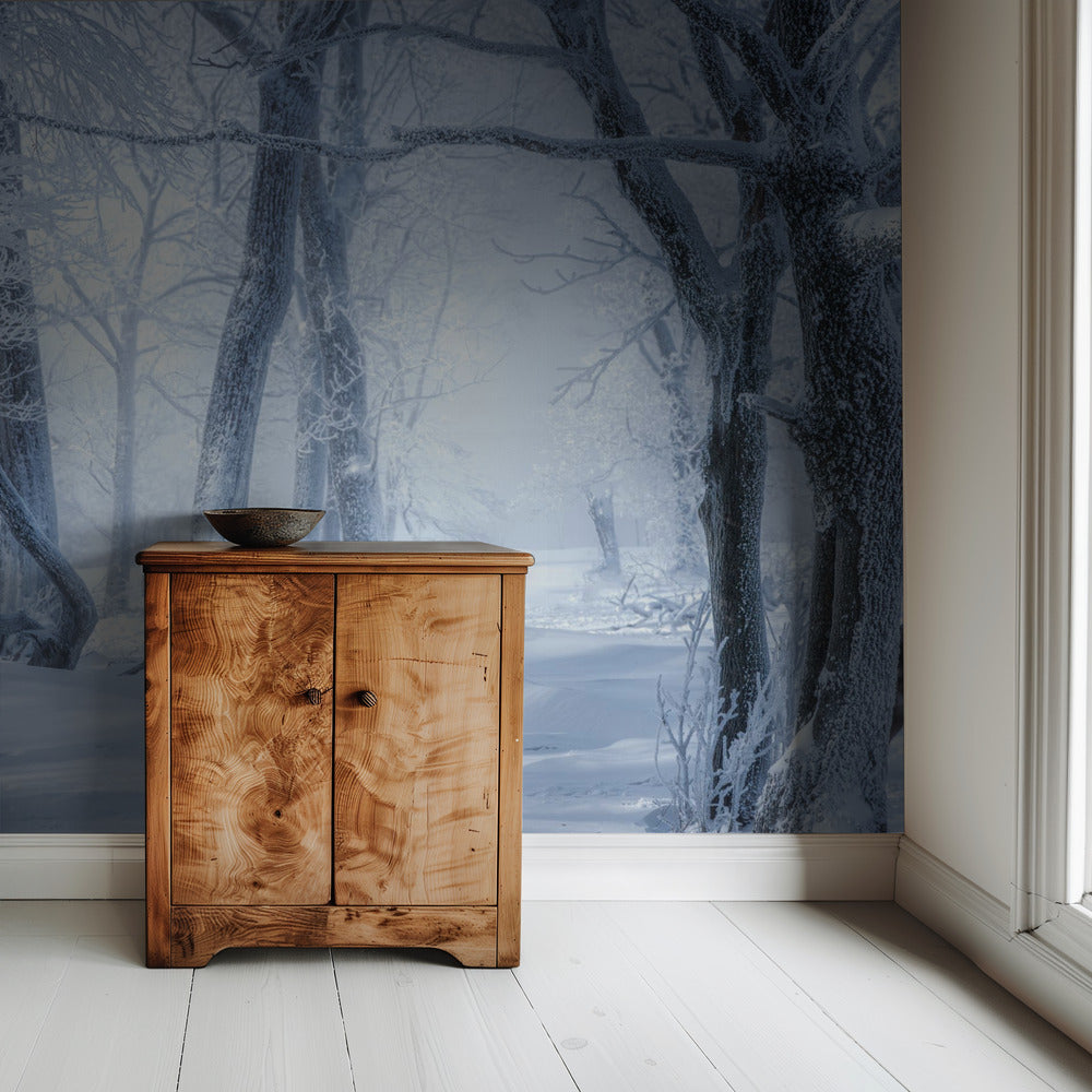 The Sika Deer in the Snowy Forest | Wallpaper