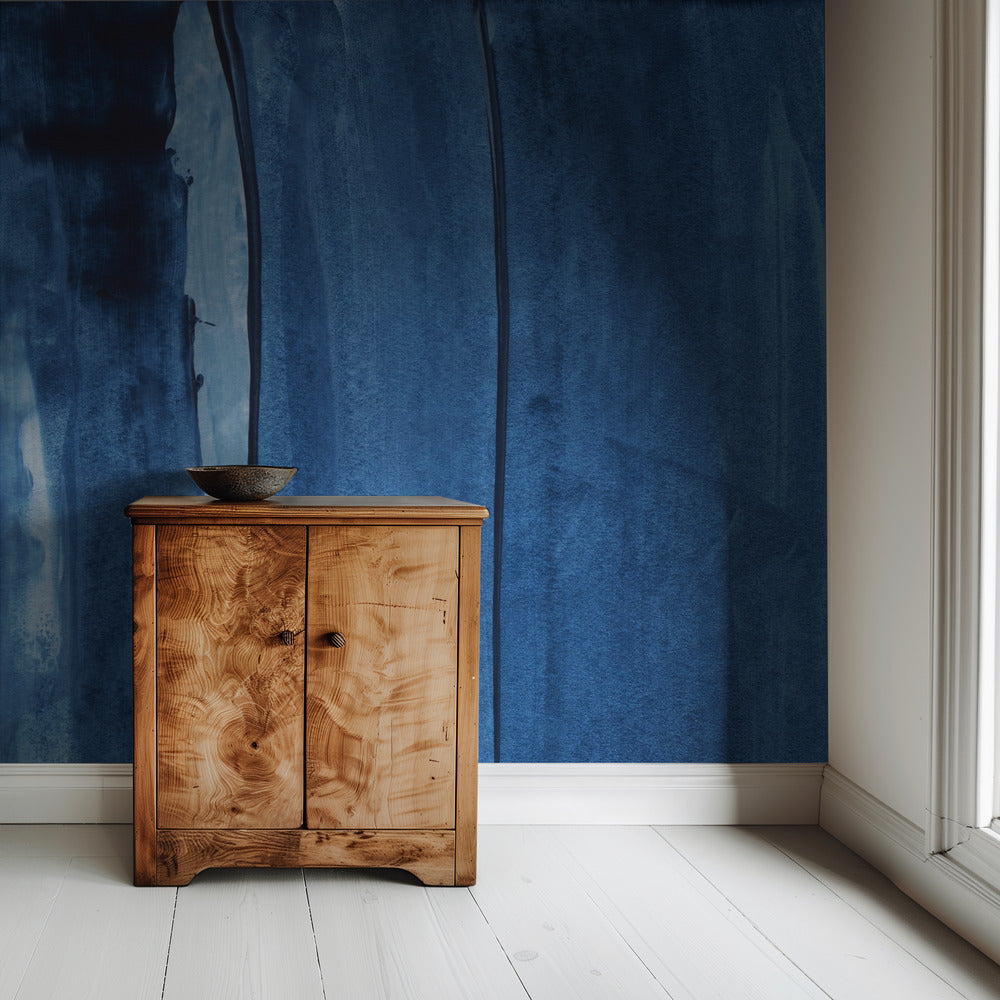 Blue Texture Flowing Vertical Lines | Wallpaper