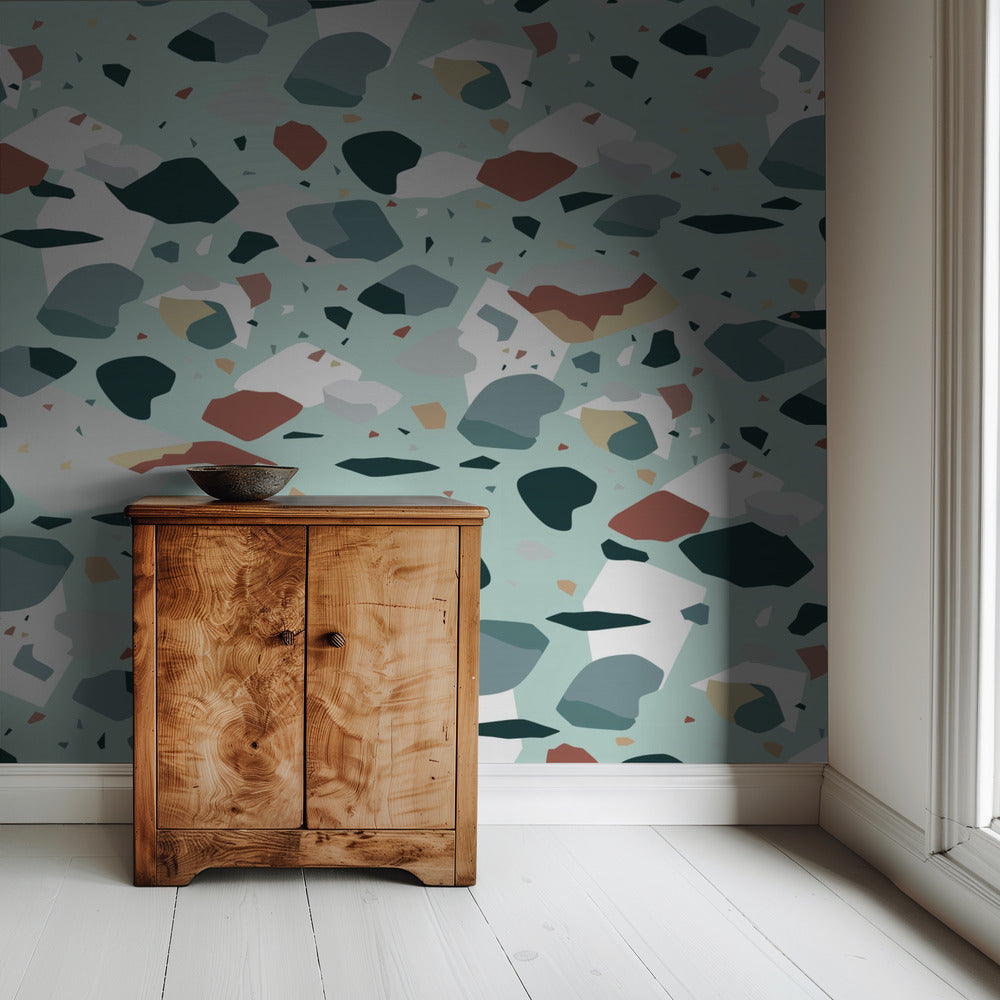 Terrazzo_Green | Wallpaper