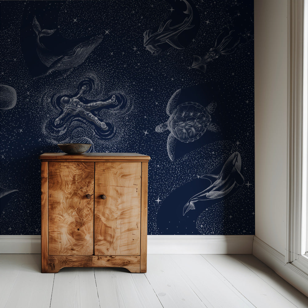 Cosmic Ocean With Astronaut | Wallpaper