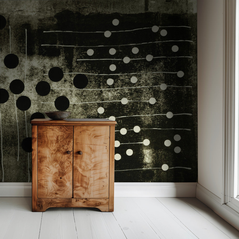 Grayscale Palette With Bold Black And White Dots | Wallpaper