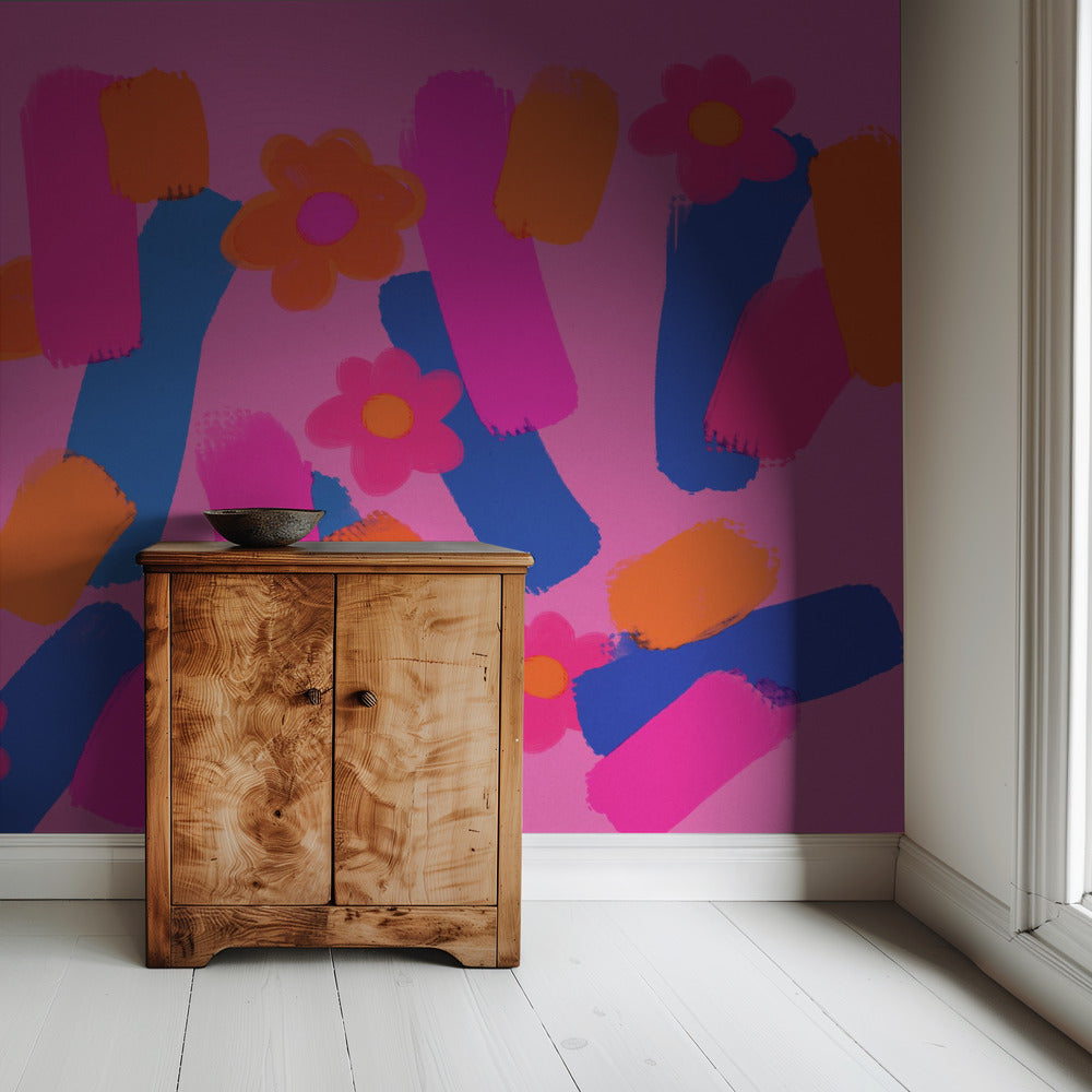 Floral Brush Dance | Wallpaper